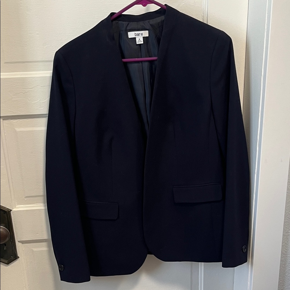 Bar III Women's Navy Blazer (size M) + Trousers (size 4)
